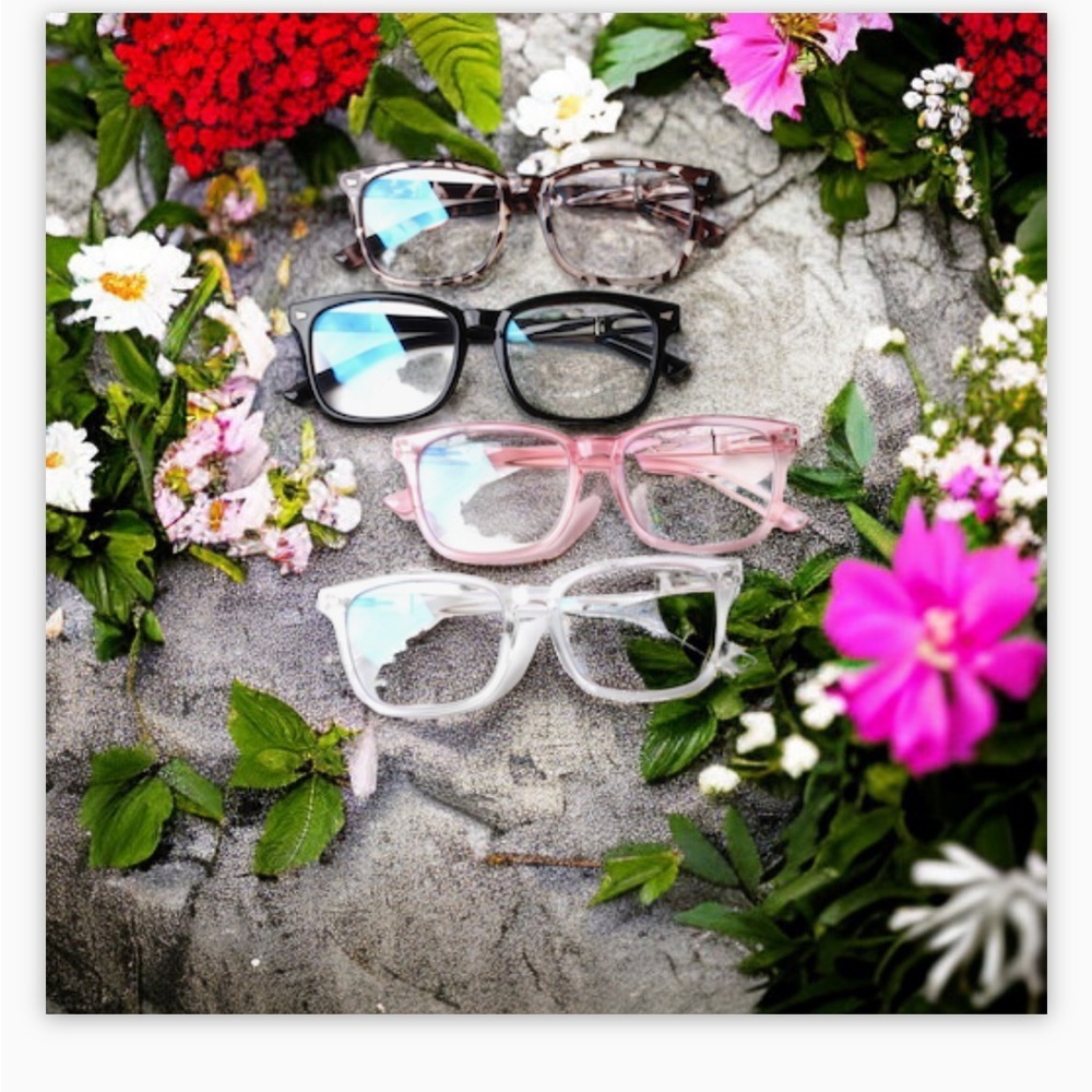 4 Pairs BlueLight Blocking Reading Glasses Unisex Anti UVRay MultiColor 0.5X NEW